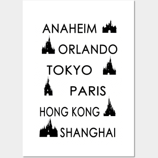 My Cities (Black on Color) Posters and Art